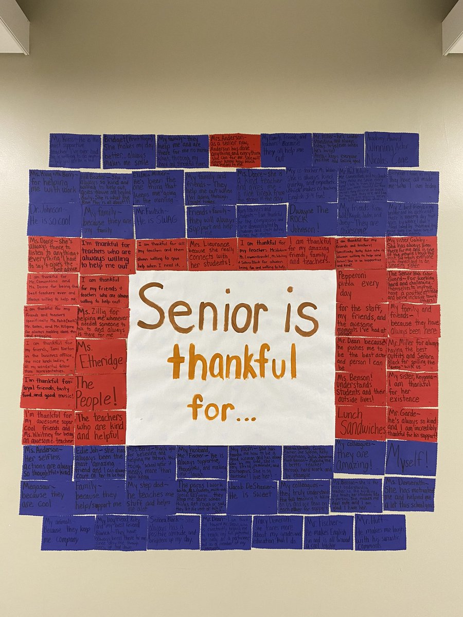 RamsStuCo's tweet image. Wow Senior! So amazing to see what you are all thankful for! We hope you are having an amazing and relaxing break!