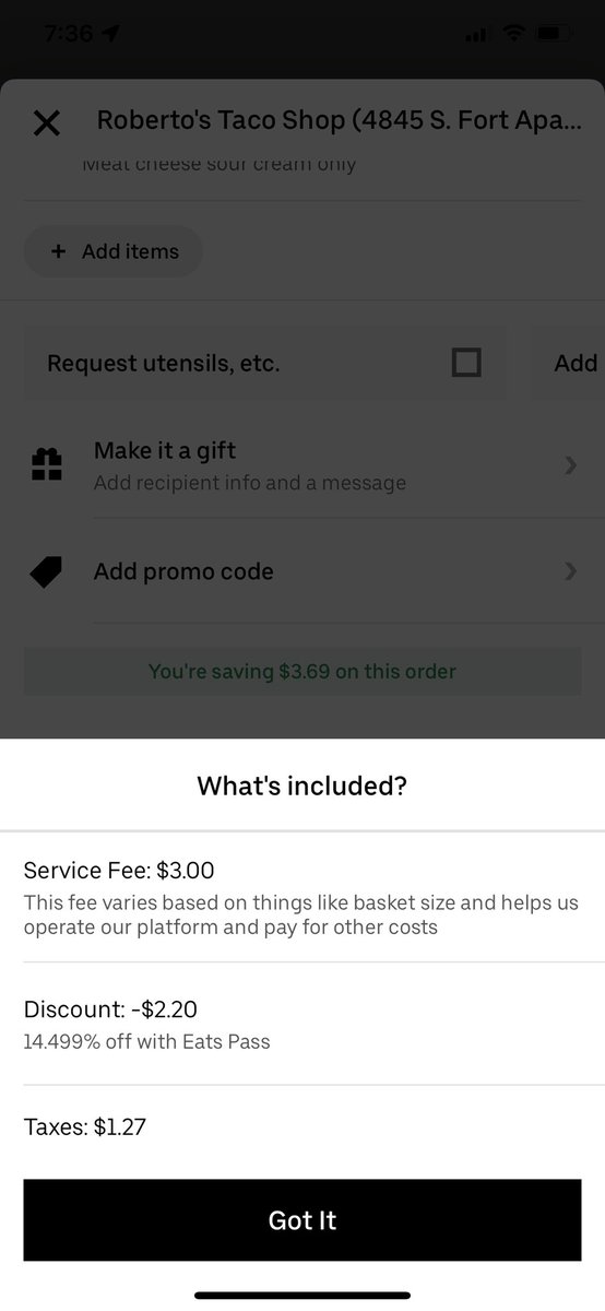 x_FuckBeauty's tweet photo. @Postmates @UberEats I’m not sure If you guys are trying to direct traffic to one app . 

But how am I being charged two different rates if you guys are supposed to be one in the same 

Screenshots are of the difference in servfee, discount, and total.

Both baskets are the same https://t.co/MS4Y0XDZcG
