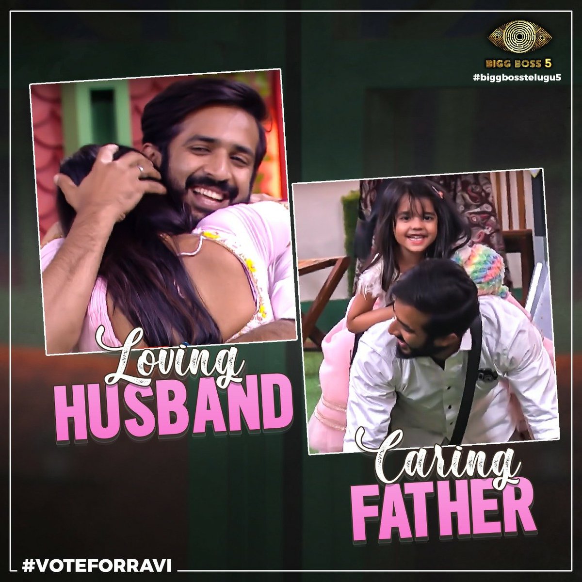 Loving husband &amp; caring father ❤️

#AnchorRavi - A perfect family man 😍

 #BiggBossTelugu5 #Ravi #Viya #NityaRavi