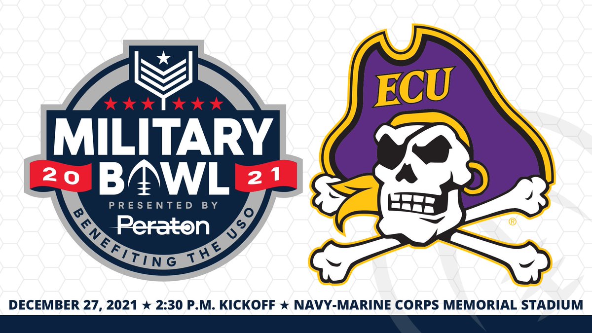 MilitaryBowl's tweet photo. 🚨BREAKING NEWS🚨

@ECUPiratesFB to play in the 2021 #MilitaryBowl presented by @PeratonCorp, benefiting @the_USO‼

📰 https://t.co/9iHrTzfyJ9  

🏴‍☠️💜💛☠️ #PirateNation #BowlBound #BowlSeason https://t.co/YjbHeO6L9g