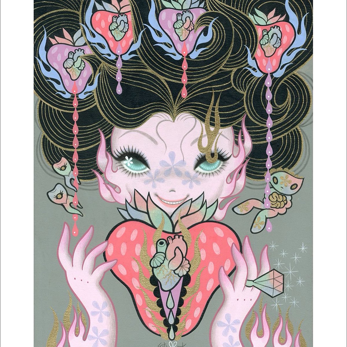 昨年開催された水野の個展より、レモン、ストロベリー、アボカドの3人娘が新作プリントとして@gallerynucleus より発売!🍋🍓🥑 また、現在サイトでは商品20%オフのセール開催中!(太平洋標準時11/29まで)会計時に、ディスカウントコード「THANKS20」を入力してください。👉🏼 https://t.co/go6YD7ULQx