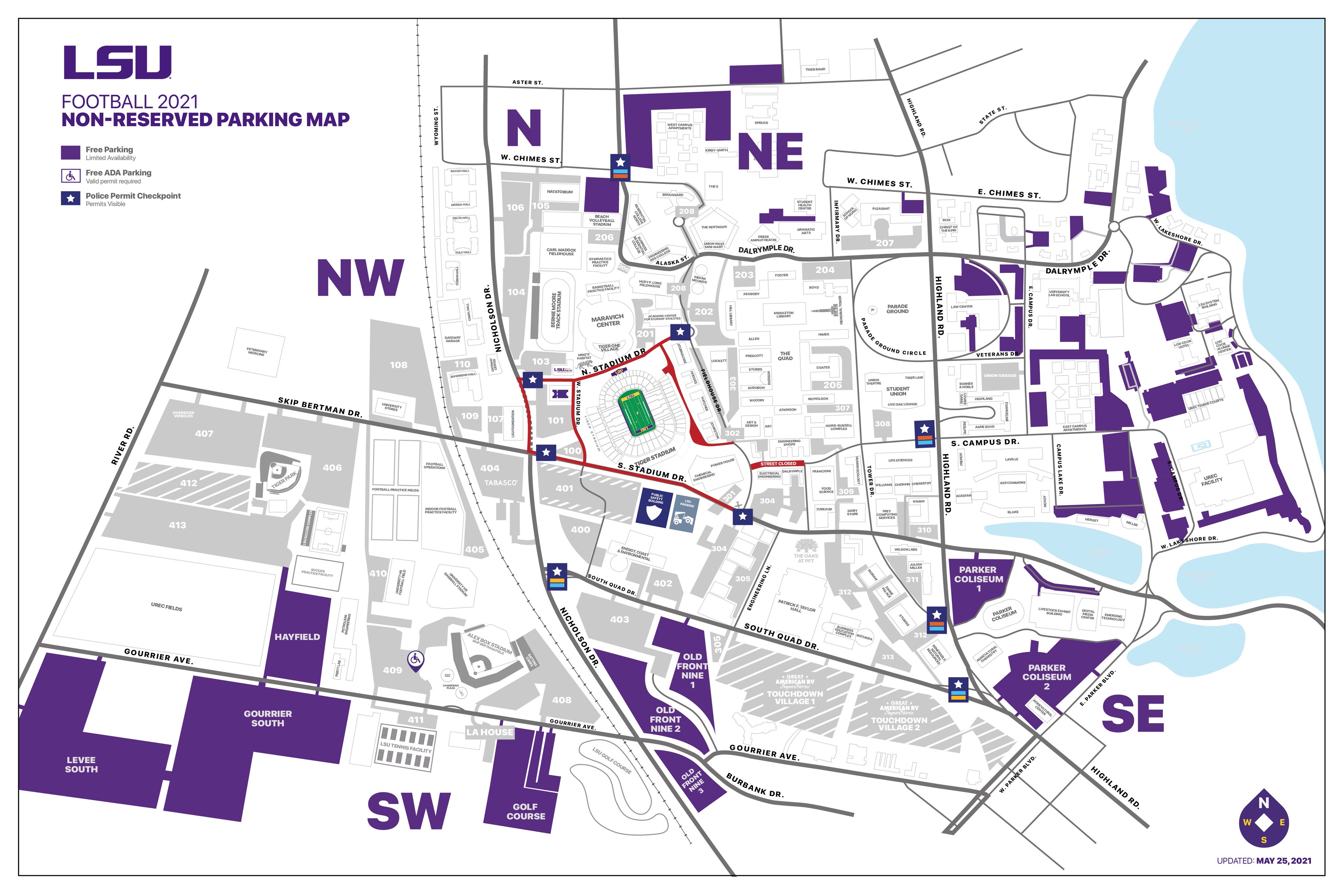Lsu Football Parking Map Lsu Game Operations Al Twitter: "Fans, Here Is A List Of Non-Reserved Parking  Lots If You Want To Park Your Car For Free Tomorrow! #Knowbeforeyougeaux 🐅  *Please Note That Lot Marked Non-Reserved