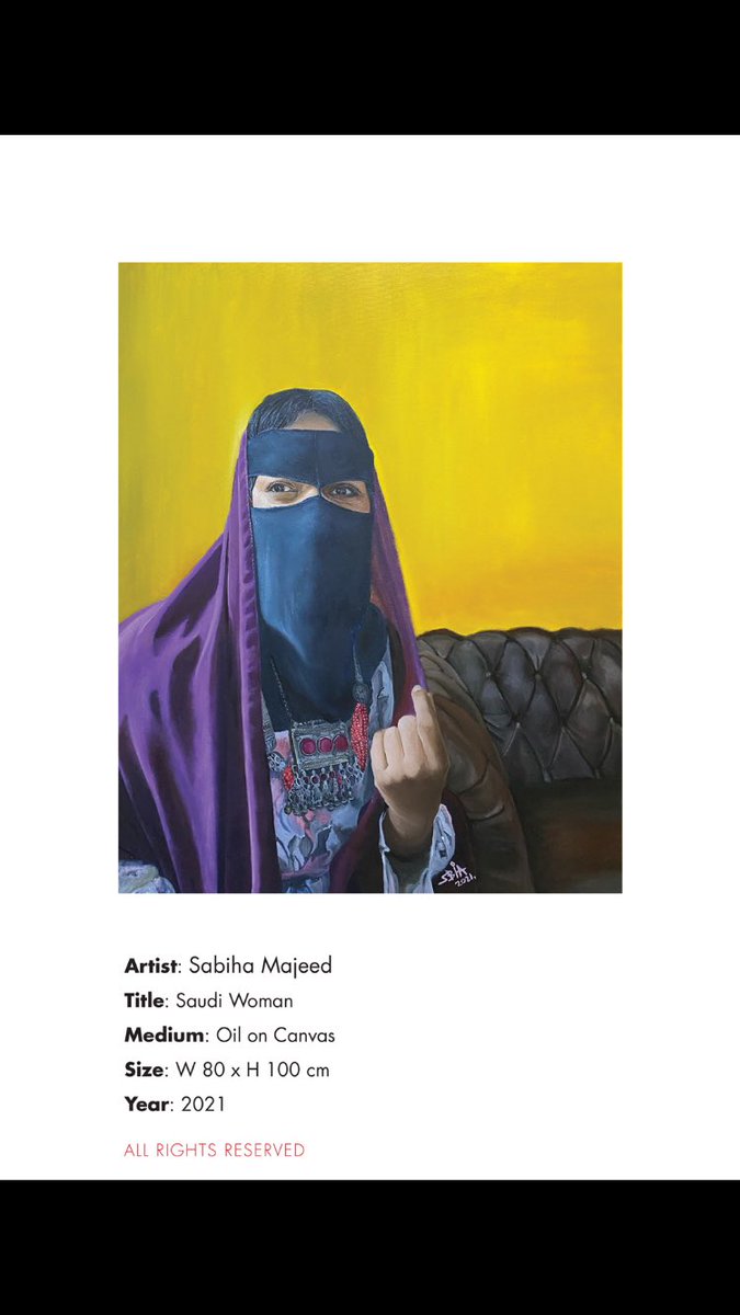 SabihaMajeed's tweet photo. @diaazizdia #artwork #art #diaazizprize 
#portrait #artist #artwork #oilpainting #womenartists #womenartiststoknow #mocksa 
#artriyadh #artarabia #contemporarypainting #saudiwoman #portraitgallery #portraitsociety #worldartist https://t.co/7CuYxiJoyk