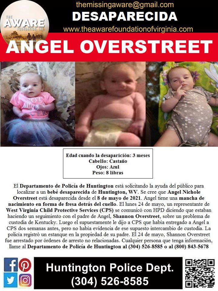 JustJey23's tweet photo. #AngelOverstreet #MissingInfant #Desaparecida #WestVirginia #Kentucky                                           Over 5 months missing https://t.co/tdA8lBhvbd