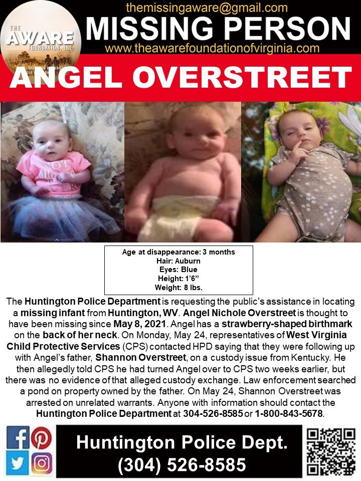 JustJey23's tweet photo. #AngelOverstreet #MissingInfant #Desaparecida #WestVirginia #Kentucky                                           Over 5 months missing https://t.co/tdA8lBhvbd