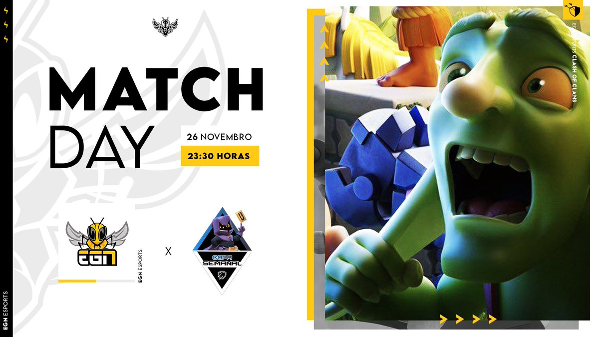 A nossa equipa de 𝗖𝗹𝗮𝘀𝗵 𝗼𝗳 𝗖𝗹𝗮𝗻𝘀 joga agora a Copa  Semanal 🔥

🏆 | Copa Semanal
🕘 | 23H30

Boa sorte, equipa! 🔥
#BeEGN #BeTheHive