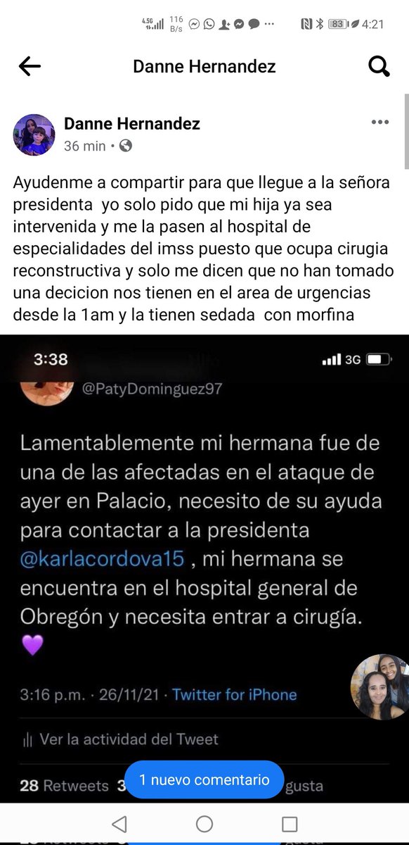 AguedaBarojas's tweet photo. #Guaymas Me confirman que la alcaldesa @karlacordova15 ya está en contacto con la madre de la activista que resultó lesionada en el ataque. https://t.co/0x77Y9L1Te