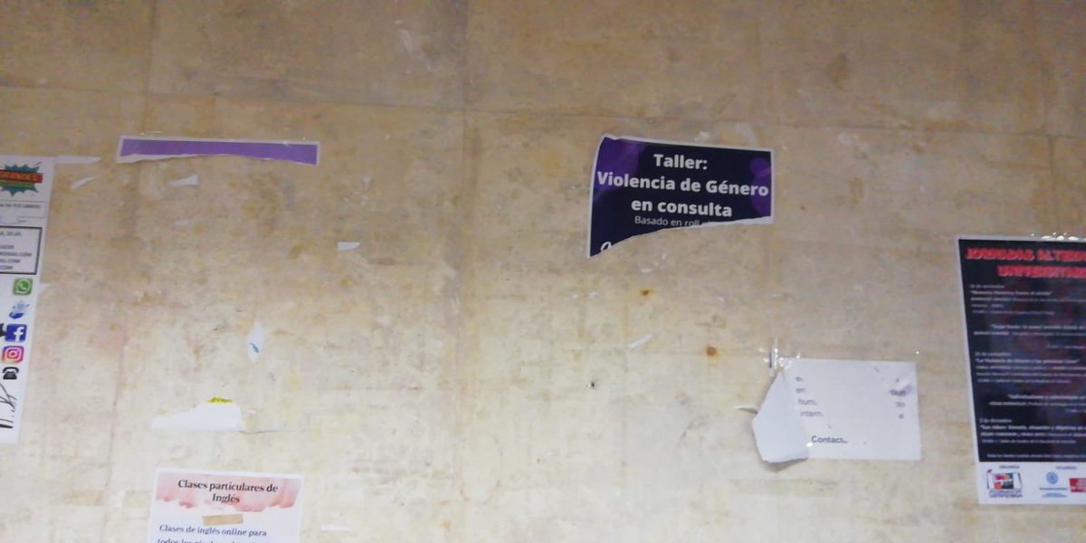 carolina_gp08's tweet photo. Ayer pusimos unos carteles con testimonios de violencia machista en la facultad de medicina de Valladolid. Este ha sido el resultado hoy. Ni 24 horas. Es una vergüenza que siga pasando esto, que a la gente le moleste UNA REALIDAD y que este odio se siga perpetuando y amparando. https://t.co/OKbs5gQju2