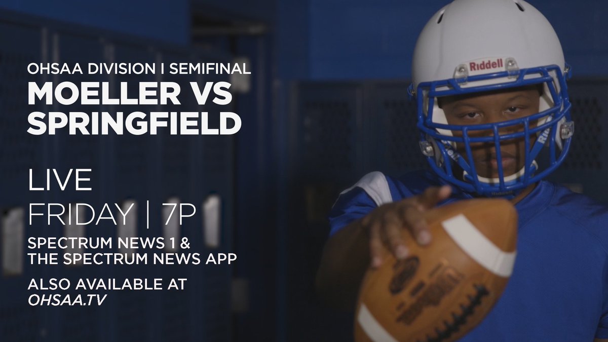 MoellerFootball's tweet photo. Watch Moeller vs Springfield live through Spectrum News 1 and The Spectrum News App. #BeatSpringfield https://t.co/qROXjHUwGM