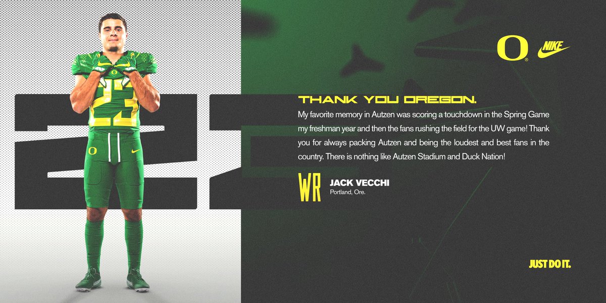 oregonfootball's tweet photo. Once a Duck, always a Duck.

Thank you, @Jack_Vecchi 

#GoDucks https://t.co/C7C9L6Prl2
