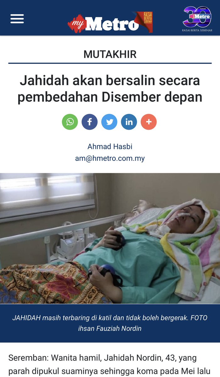 Jahidah dipukul suami