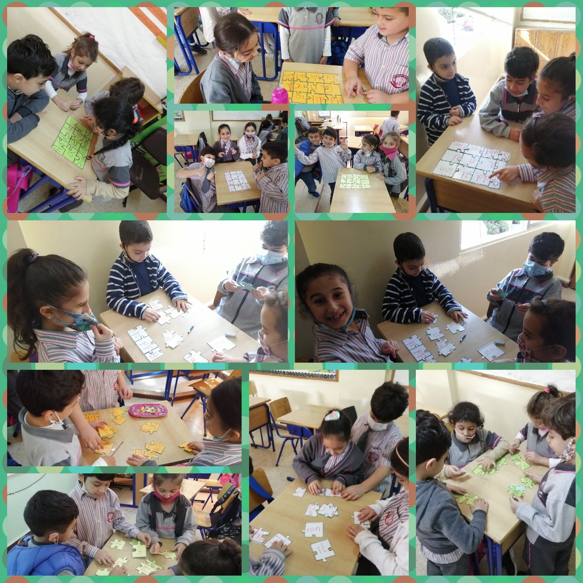 zuzukob's tweet photo. Finding out the title of the new unit #puzzle activity gr 2 G&amp;F @MakAishaSchool https://t.co/L1ZoHwVrik