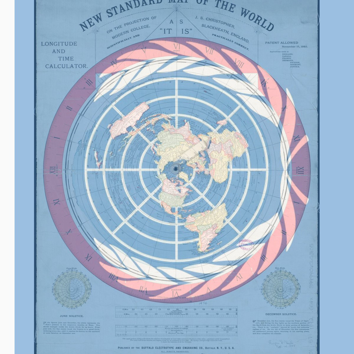 unsaidunderside's tweet photo. Many of us already know this. The UN logo IS “Gleason’s 1892 new standard map of the world” rotated 90 degrees counter clockwise. It’s an EXACT match. https://t.co/gUHnpI1yq2