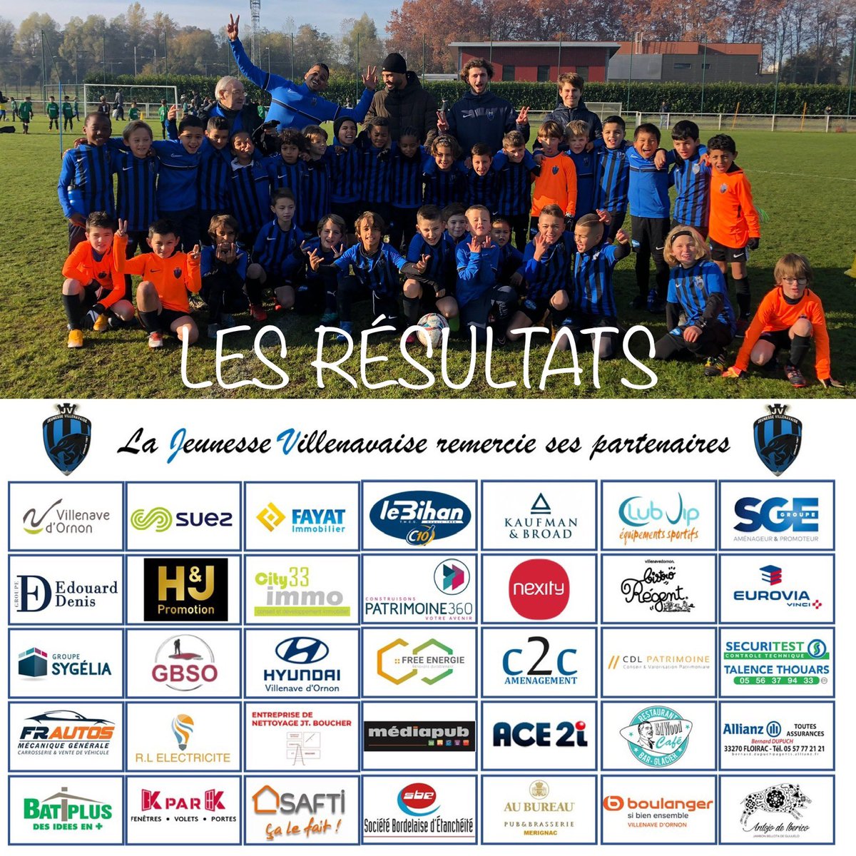 🔵⚫️Retrouvez les résultats du week end du 20/21 Novembre sur le site et sur la page FB ⤵️ 

jeunessevillenavaise.com

facebook.com/15524231455502… 

#teamJV 
#jeu #valeur