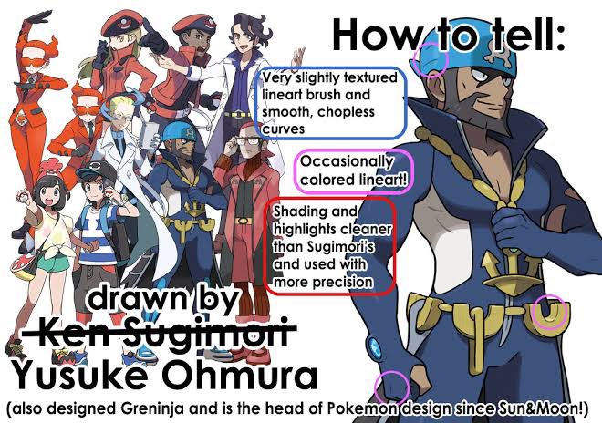 Heres a guide on how to tell apart the artists that worked on official Pokemon art: 