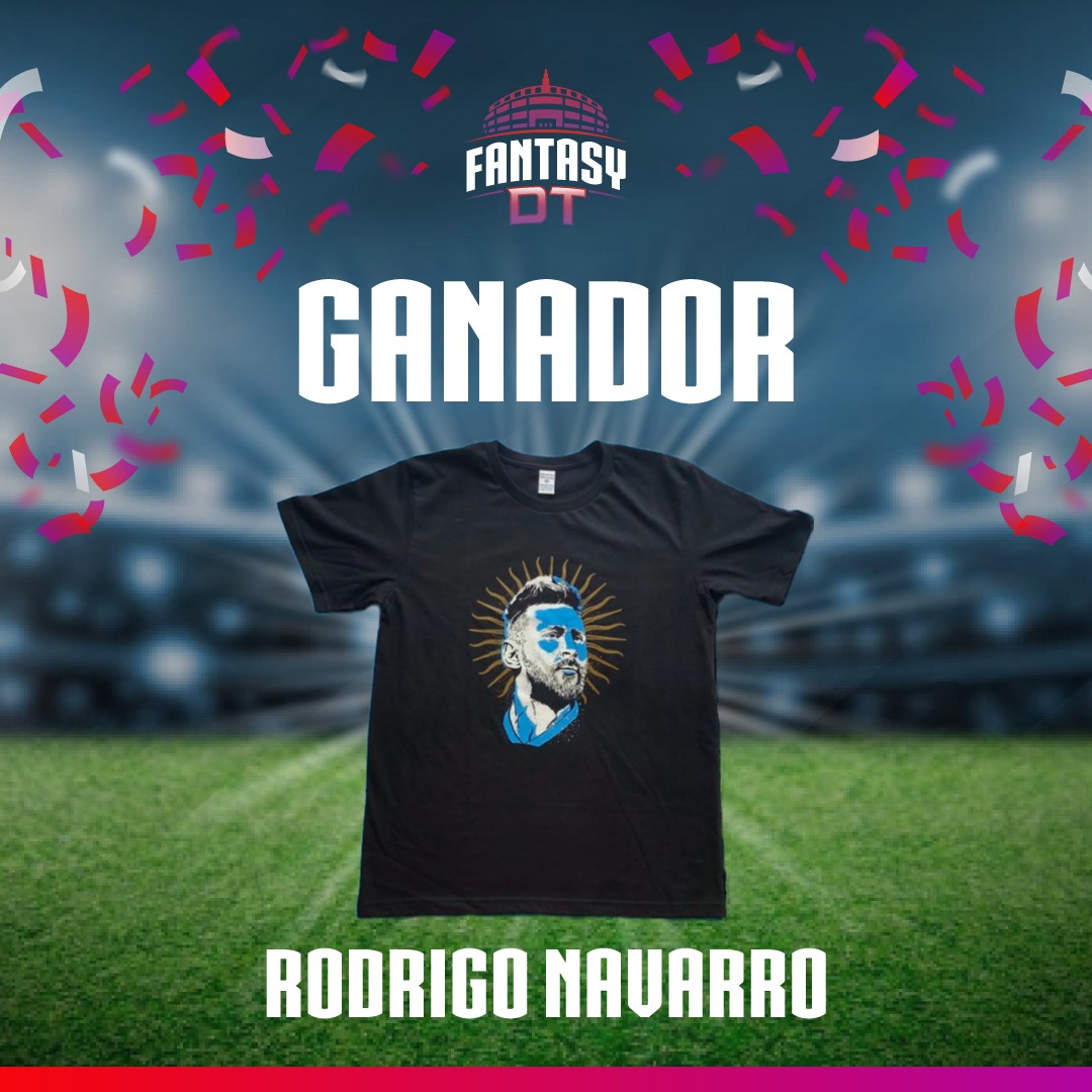 FantasyDT_pe's tweet photo. TENEMOS GANADOR🎉🎉🎉

Felicitaciones a Rodrigo Navarro por ser el ganador de nuestro sorteo del polo de Messi. https://t.co/ZwXsu2rmFs