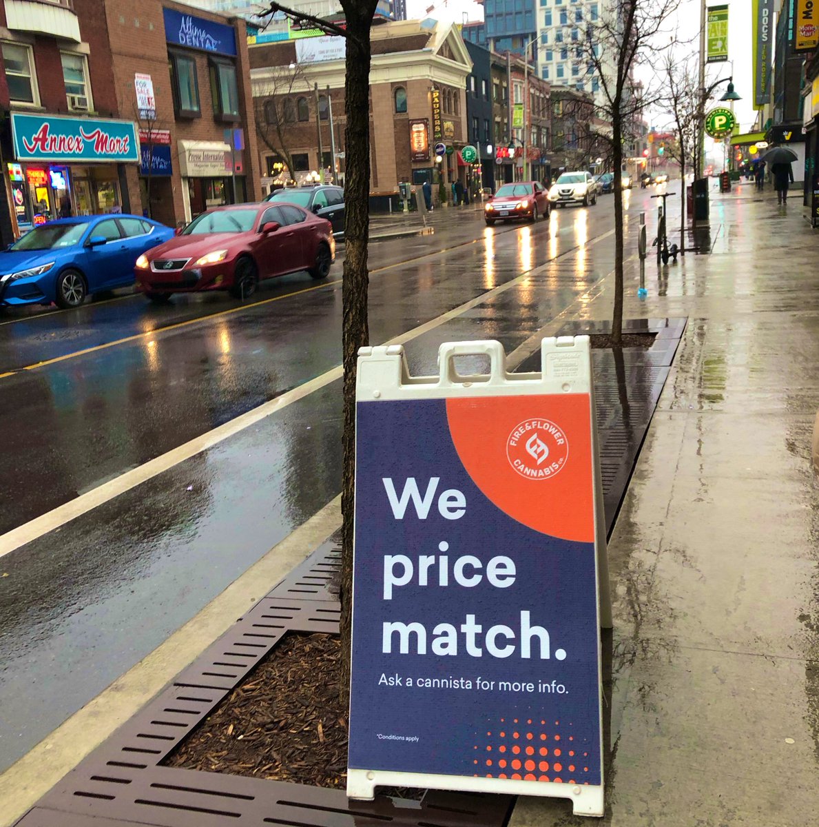 UinvitedU's tweet photo. Saw this in #AnnexToronto  - what?! Cannabis price matching?! 

Also, “cannista” ? 

This industry is evolving very weirdly 😅 https://t.co/RgEPlNRXY4