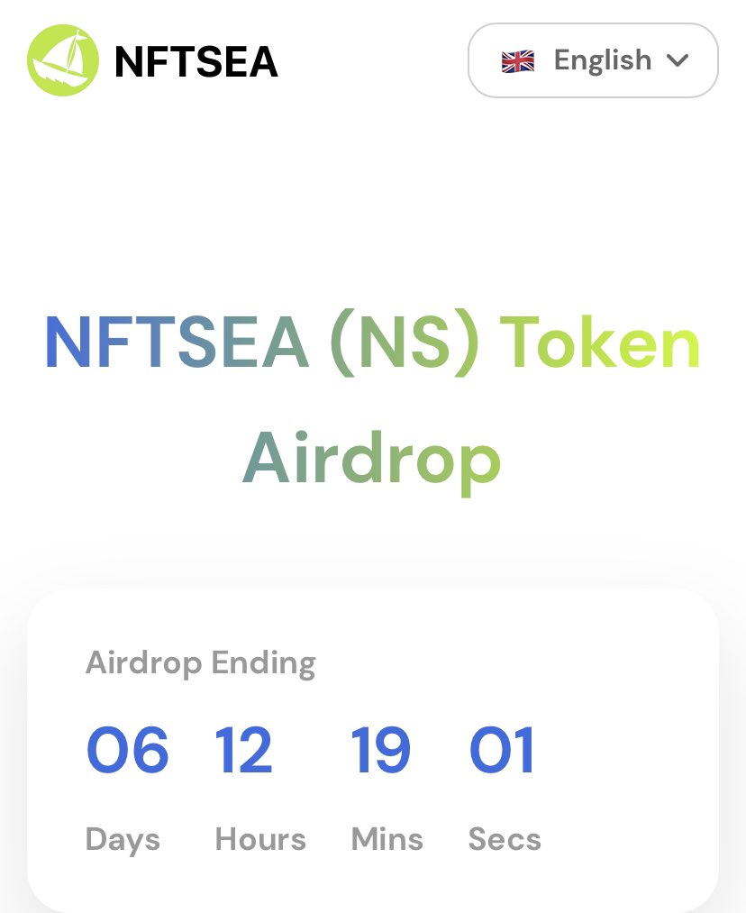 mekarim's tweet photo. NFTSEA (NS) community airdrop about six days left
Get $10 NS Free.
Join in NFTSEA Airdrop and earn up to 500 $NS tokens. The estimated listing price of NS is $100.

Airdrop link: https://t.co/W7Dc1mCVte 

#opensea #nft https://t.co/w2eMRlrrhv