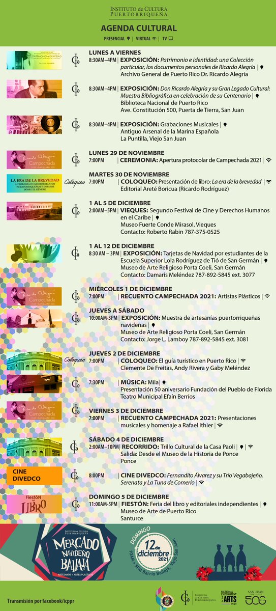 icppr's tweet photo. Entérate con la #AgendaCultural de esta semana de toda la programación artística y cultural de #CulturalVirtual y #Coloqueo.
Con el apoyo de National Endowment for the Arts https://t.co/UNOmal4Ws6