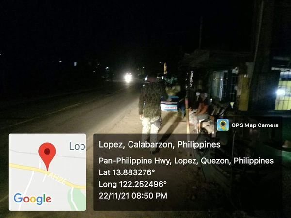 policelopez's tweet photo. Dialogue
On On November 22, 2021, Lopez MPS personnel conducted visitation and dialogue with duty Brgy Tanods of different Brgy Outposts in this municipality regarding peace and order situation in AOR, implementation of curfew hours and IATF Safety Protocols for Covid-19. https://t.co/3llCWqTWrH