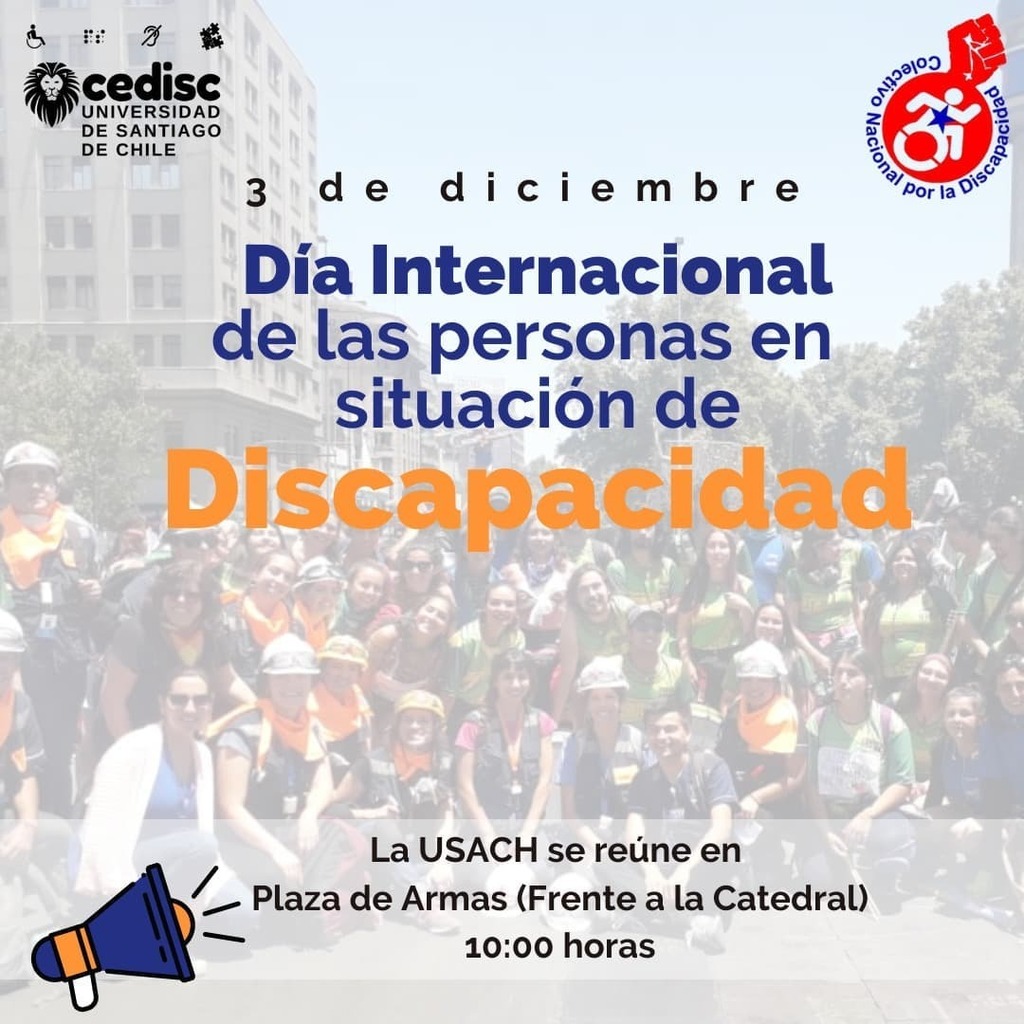 CediscUsach's tweet photo. [INFORMACIÓN IMPORTANTE]
Tomamos el llamado de @conadis.chile respecto a la última marcha de 3 de diciembre del 2019.. han Sido tiempos difíciles pero seguimos en la lucha de los derechos y reconocimiento de las personas en situación de discapacidad como… https://t.co/u5H13vWi8t https://t.co/gPjCJkEmI2