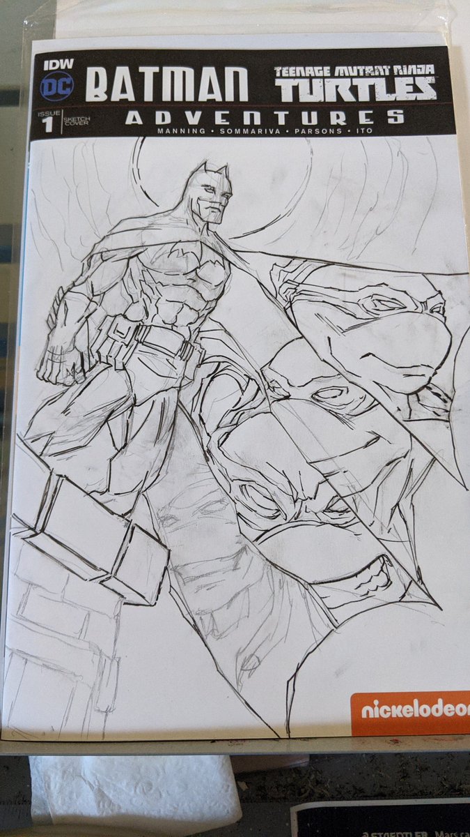 JamesLeeStone's tweet photo. Not happy with the end result on this one I like the concept but between the less than stellar quality #SketchCover #paper @IDWPublishing it's terrible #pencils smudge, #inks smudge and lift upon erasing the #marker #colors fade & puddle #FORSALE but for a steal #dmforpricing https://t.co/Z6n31z5fPd