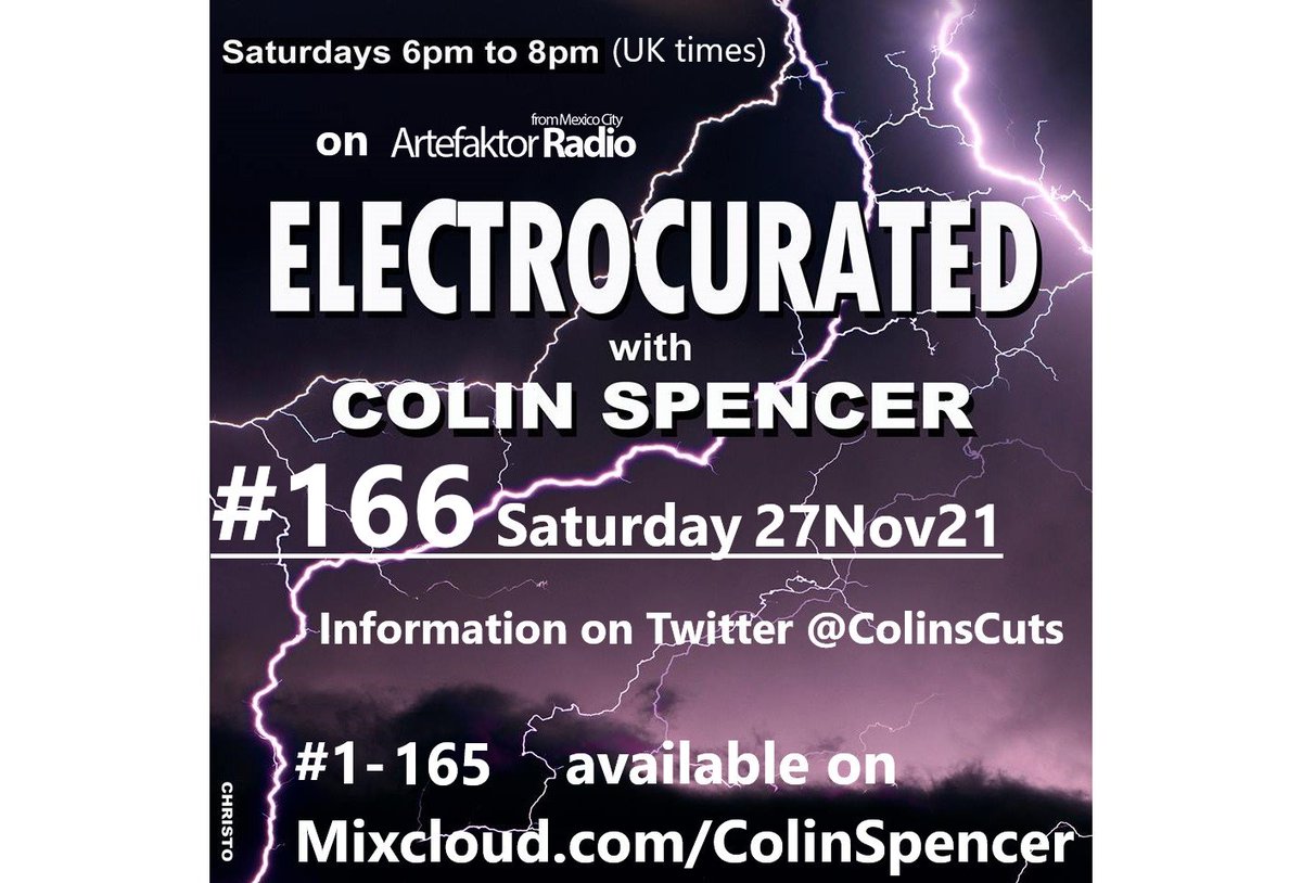 ColinsCuts's tweet photo. Artists with #NewMusic
on
#ELECTROCURATED #166
include
#Nell &amp; #TheFlamingLips

🔊@ArtefaktorRadio🎧
#TODAY Saturday 27Nov21
6-8pm #UK times

#DiscoverAndRemember @NellSmithMusic @theflaminglips

Aural pleasures also available throughout catch-up #155
▶️https://t.co/D61mGpQ1li https://t.co/T3veFPuIr6