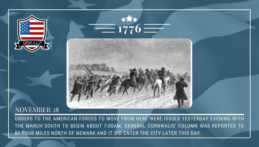 USA_LLP's tweet photo. #November28 1776 #American #forces ordered to move out and march #South https://t.co/Q6ChP9d34V
