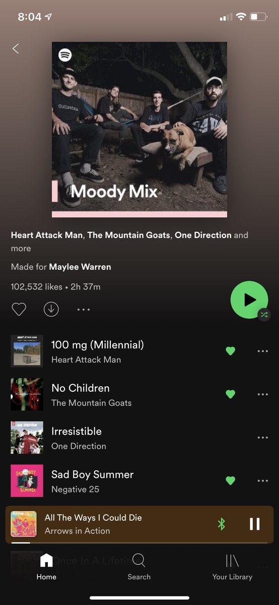 Ah, yes, all of my fave moody bands: hammy, the mountain goats, one direction, and negative 25