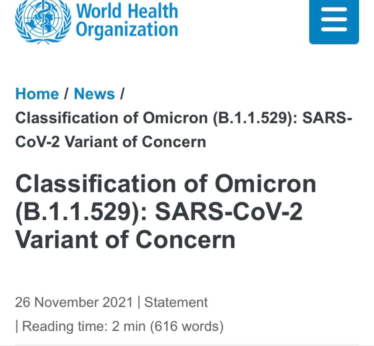 AdamPrabata's tweet photo. WHO resmi menetapkan varian B.1.1.529 yang menimbulkan kenaikan kasus di Afrika Selatan sebagai variant of concern (VOC) dan diberi nama Omicron.

Apa saja yang perlu kita ketahui tentang varian baru ini?

---UTAS--- https://t.co/btgRqhaQTv