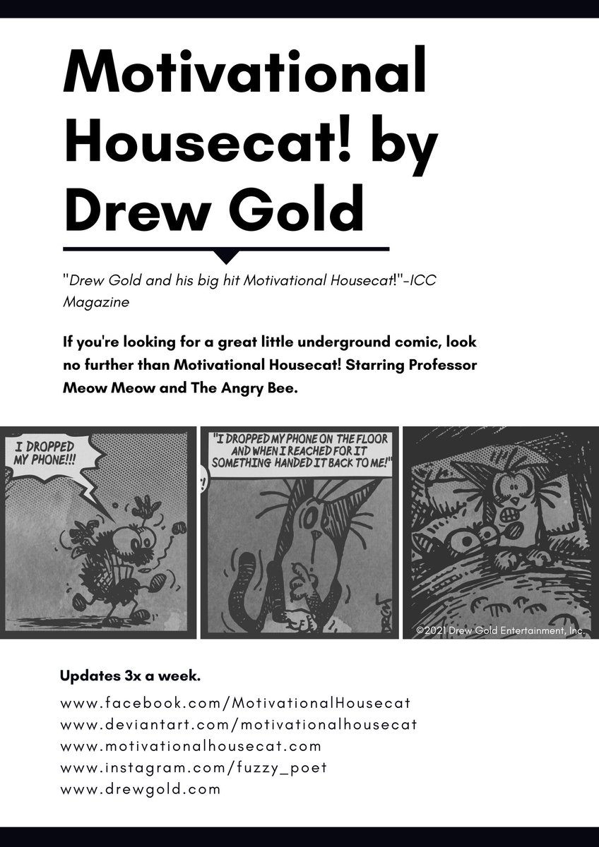 DrewGold's tweet photo. https://t.co/IJKseNNPpW
Indie Comix. Twisted humor with uplifting messages that will make you laugh and gag at the same time. Like. Follow. Share and enjoy!
.
#fuzzypoet #drewgold #motivationalhousecat #litterboxwisdom #indiecomics #comix #selfpublished #undergroundcomix https://t.co/rlZPKAHE7V