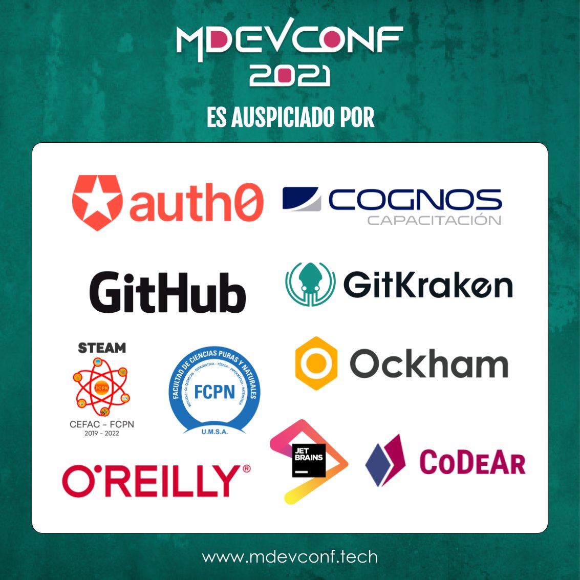 mDevConfBO's tweet photo. Agradecemos a todos nuestros auspiciadores que hicieron posible este evento. Muchas Gracias de parte de la comunidad Kotlin La Paz y GDG Sucre 🤩🤩💻🥳
#mDevConf2021 #sponsors https://t.co/MINm9eJVQ3