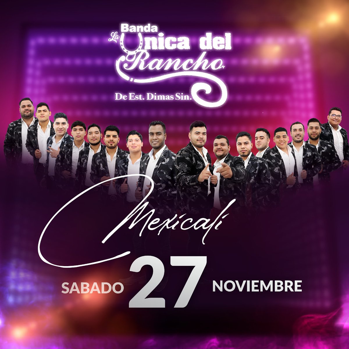 Mi gente nos vemos éste Sábado 27 de Noviembre 2021 en Mexicali, B. C.

#bandalaúnicadelrancho
#bandasínaloense
#sínaloa
#Mexicali
#bajacalifornianorte

<a href="/LauraToriz/">Laura Toriz</a> <a href="/GaboLinaresAdx/">Gabo Linares</a> <a href="/Adixion_Grupera/">𝔸𝕕𝕚X𝕚𝕠𝕟 𝔾𝕣𝕦𝕡𝕖𝕣𝕒 ℝ𝕒𝕕𝕚𝕠 🇲🇽</a> <a href="/CHAMACOCHAVEZ/">CARLOS ANGEL CHAVEZ</a>