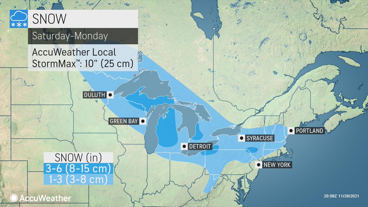 Get your snow shovel ready: Accumulating snow is in the forecast from Minnesota to Maine: https://t.co/lwX34BjsjJ https://t.co/EvCtx5Quqa