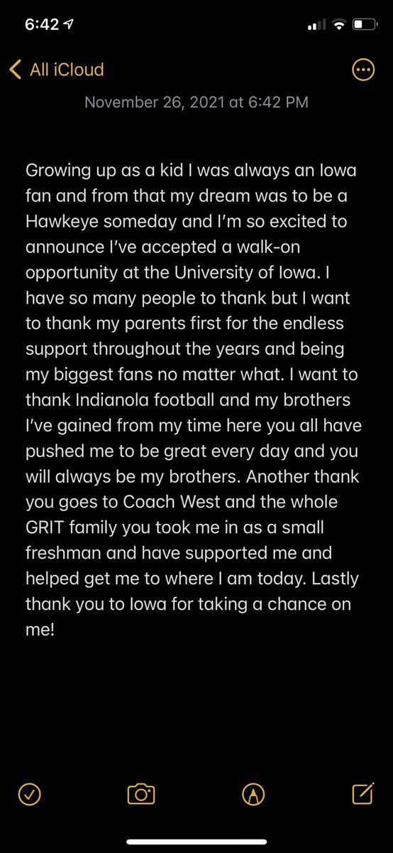 Erickson4Carter's tweet photo. I’m excited to announce my commitment to @HawkeyeFootball! Thank you @Coach_Niemann and @TylerBarnesIOWA! #Swarm22 https://t.co/4bbqEAh7Ia