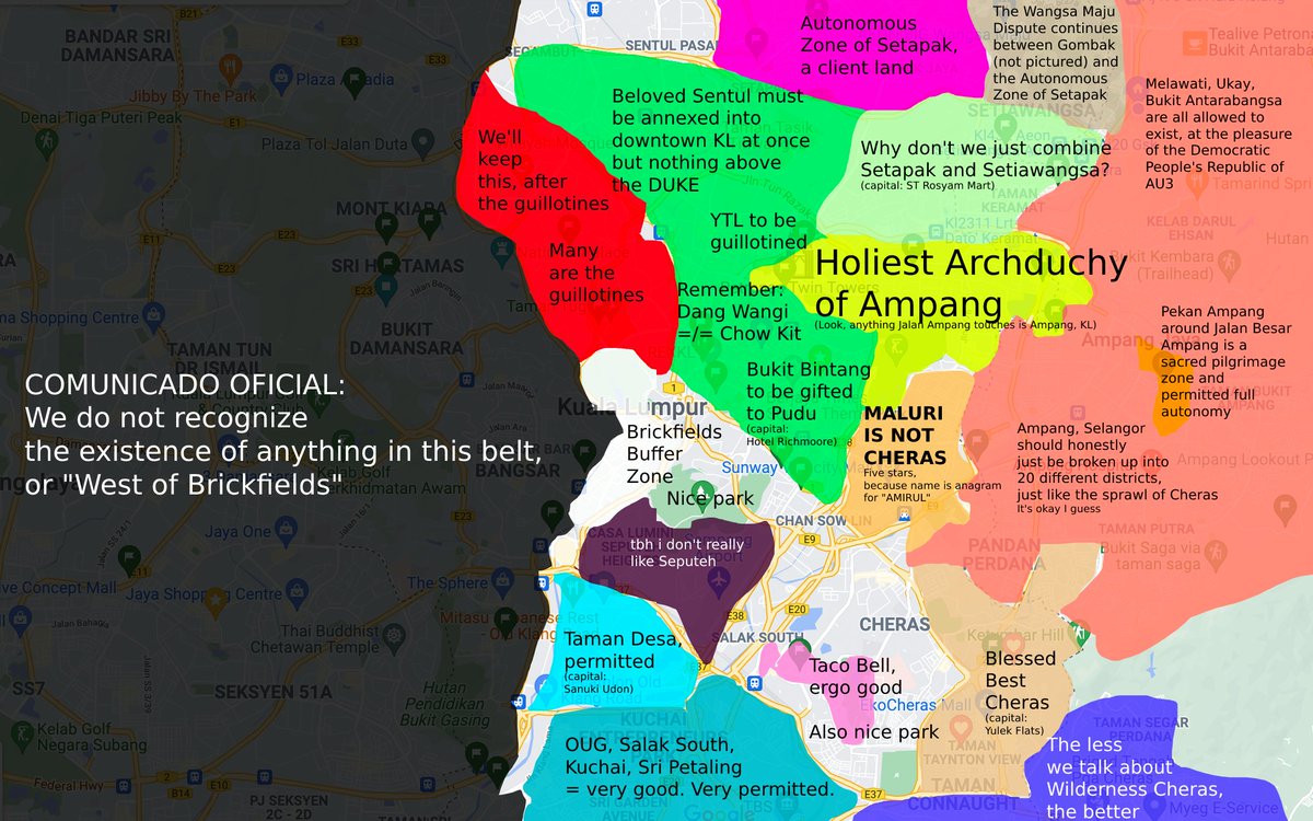 amirulruslan's tweet image. BREAKING NEWS: Official new map of Kuala Lumpur released after many petitions to fix a broken city