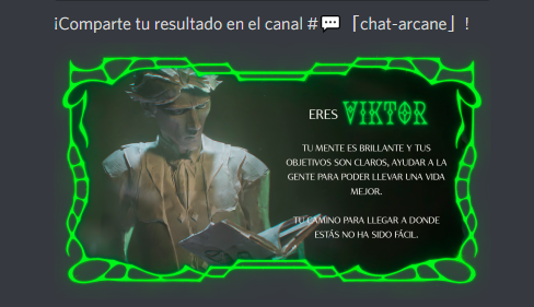 OneChanceTeam's tweet photo. Y después de rellenar el Quiz nos enviará el resultado.

Recuerden compartir esto para que le llegue a más personas

#Arcane 
#BeTheChance https://t.co/zDhPQMmqej