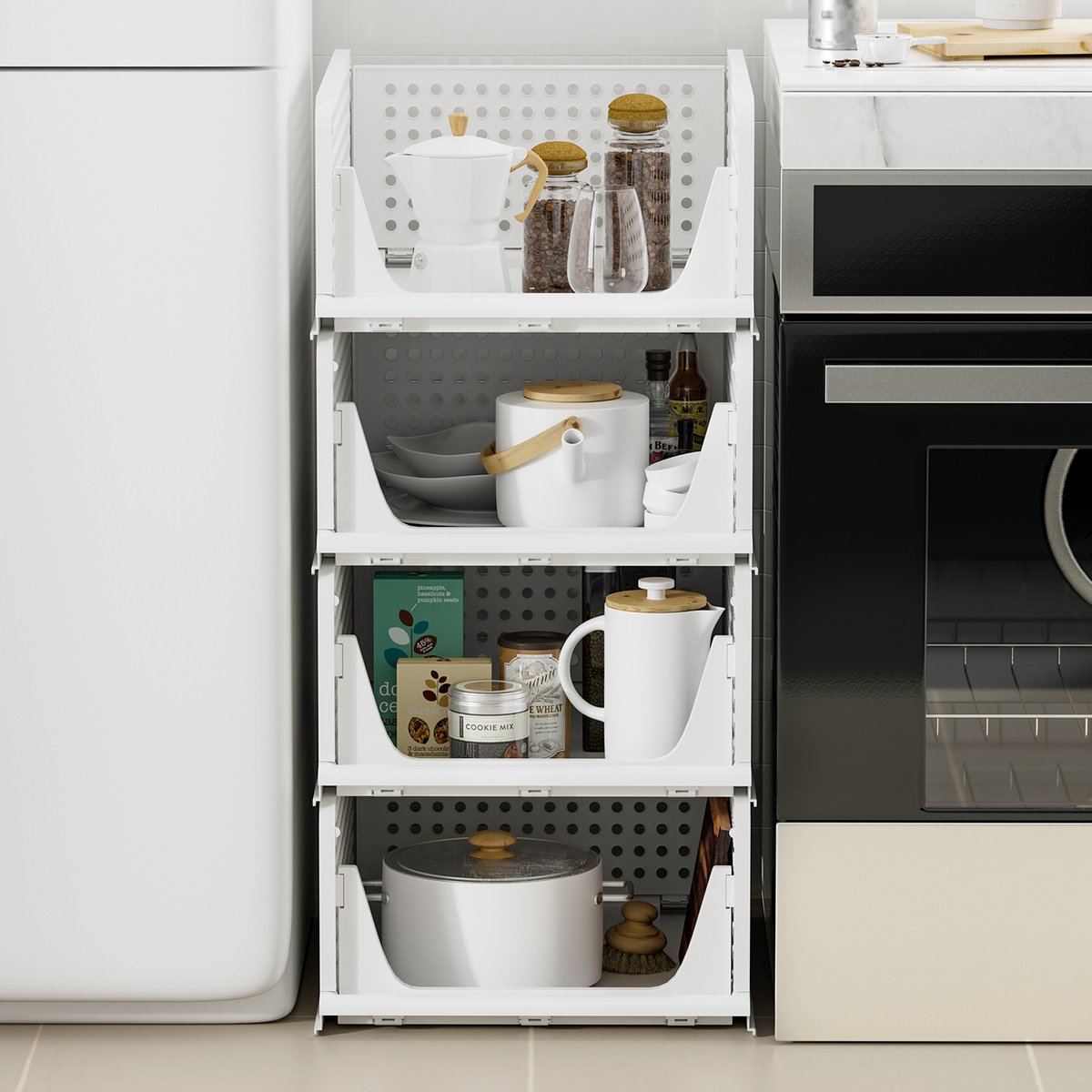 Pinkpum4's tweet photo. If you have any oversize cabinet that has not built in shelves , these stackbale storage basket will work perfect for you. You can keep bread, chips and cereals organized without it all being piled on top of each other.

🛒Hit the link in our bio! ☝🏻

#pinkpum #storagesolution https://t.co/5EmO4Xob7k