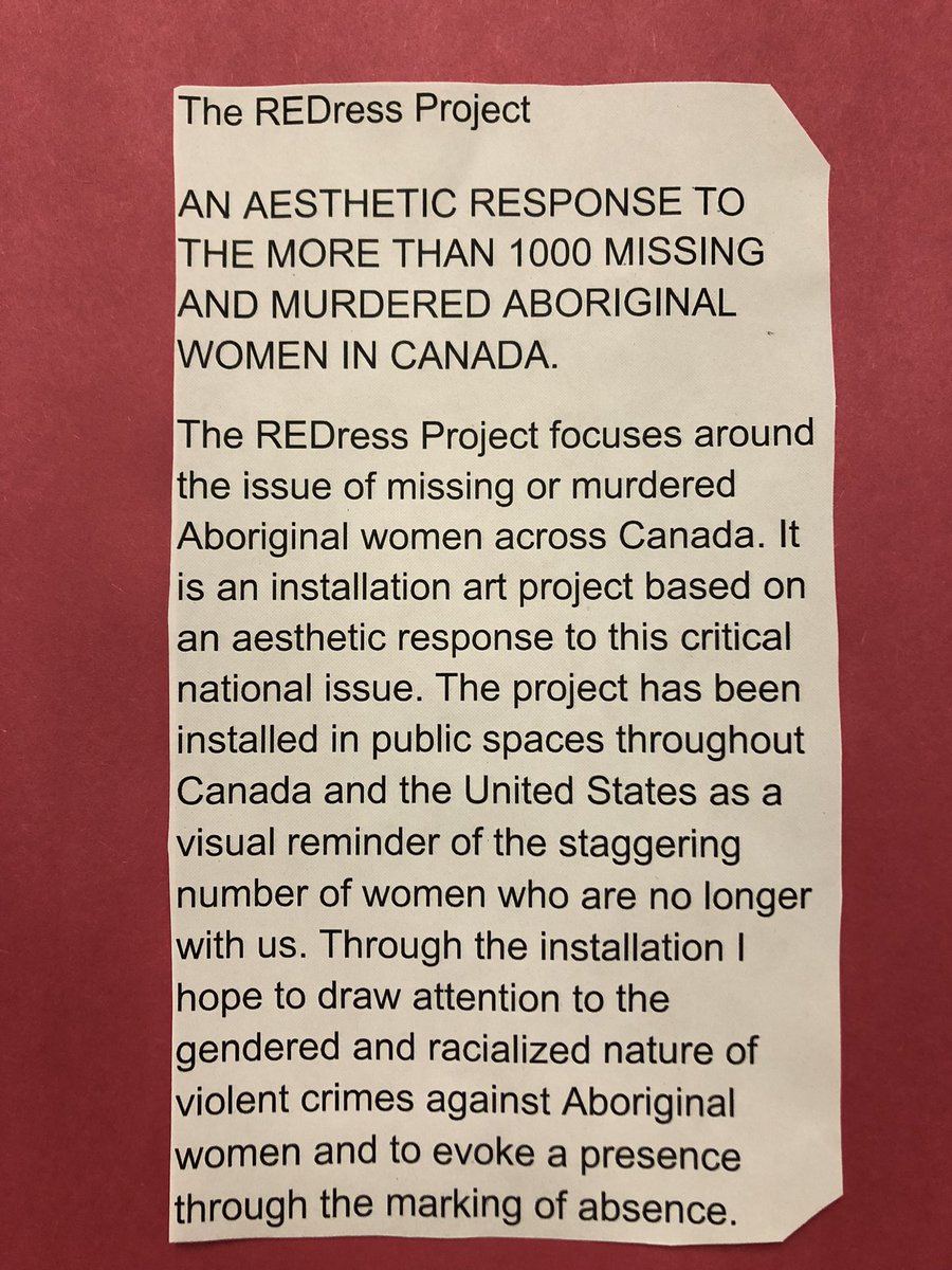 Ruby73682222's tweet image. Inspired by the book “If I Go Missing” by Brianna Jonnie and the Redress project by Jaime Black, my students, Grade 7/8, came up with some relevant questions, that we need to be asking ourselves, our government! @IonviewPS @LC3_TDSB @tdsb