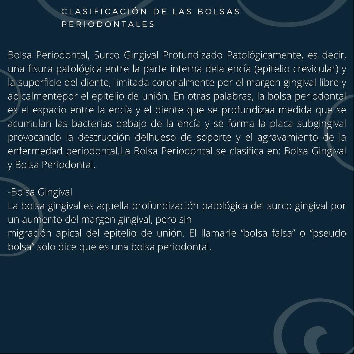 CesarPiene's tweet image. cambios existentes en la enfermedad periodontal y  clasificación de bolsas periodontales. 
@LuisMohl
