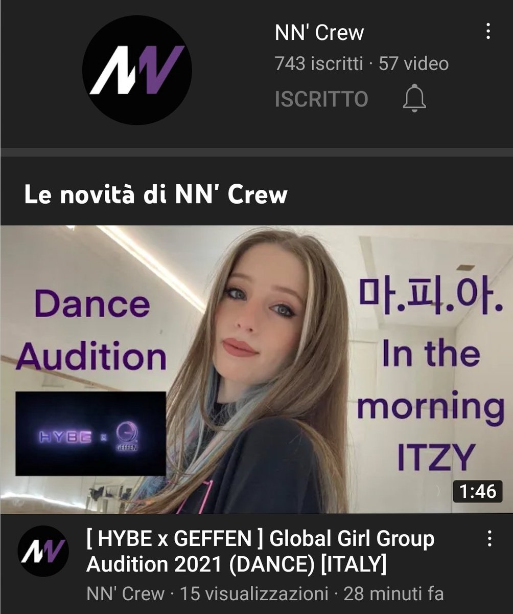 CrewNn's tweet photo. https://t.co/YsCuBHI28C
Support our video, thank you very much!
#AUDITION #hybexgeffen #danceaudition #hybe #auditionhybe #BTS #dance #kpop #auditiononline #Italy #KoreanEntertainmentNews #GIRLS #youtube @YouTube https://t.co/dUH5pXAyWY
