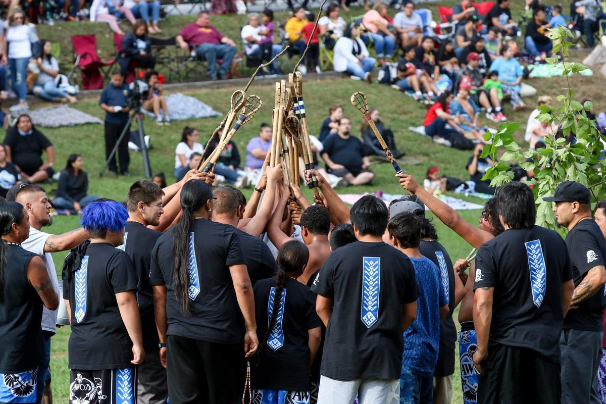 Braves's tweet photo. .@TruistPark has hosted baseball, football, concerts, a ski jump, and more.

Tomorrow, we host “Cherokee Traditions at Truist Park,” featuring the game of stickball. 

Join us for what will be a memorable and fun day: https://t.co/KgaBFZAzI7 https://t.co/AMR2TjyZ0D
