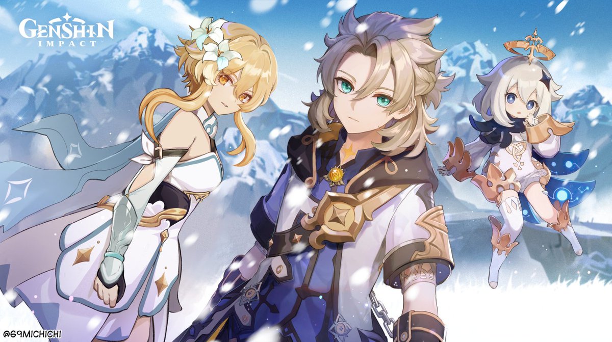 69Michichi's tweet image. Repainted Lumine in the new event banner because she needs some love too Mihoyo

#genshinimpact #lumine #原神 #albedo