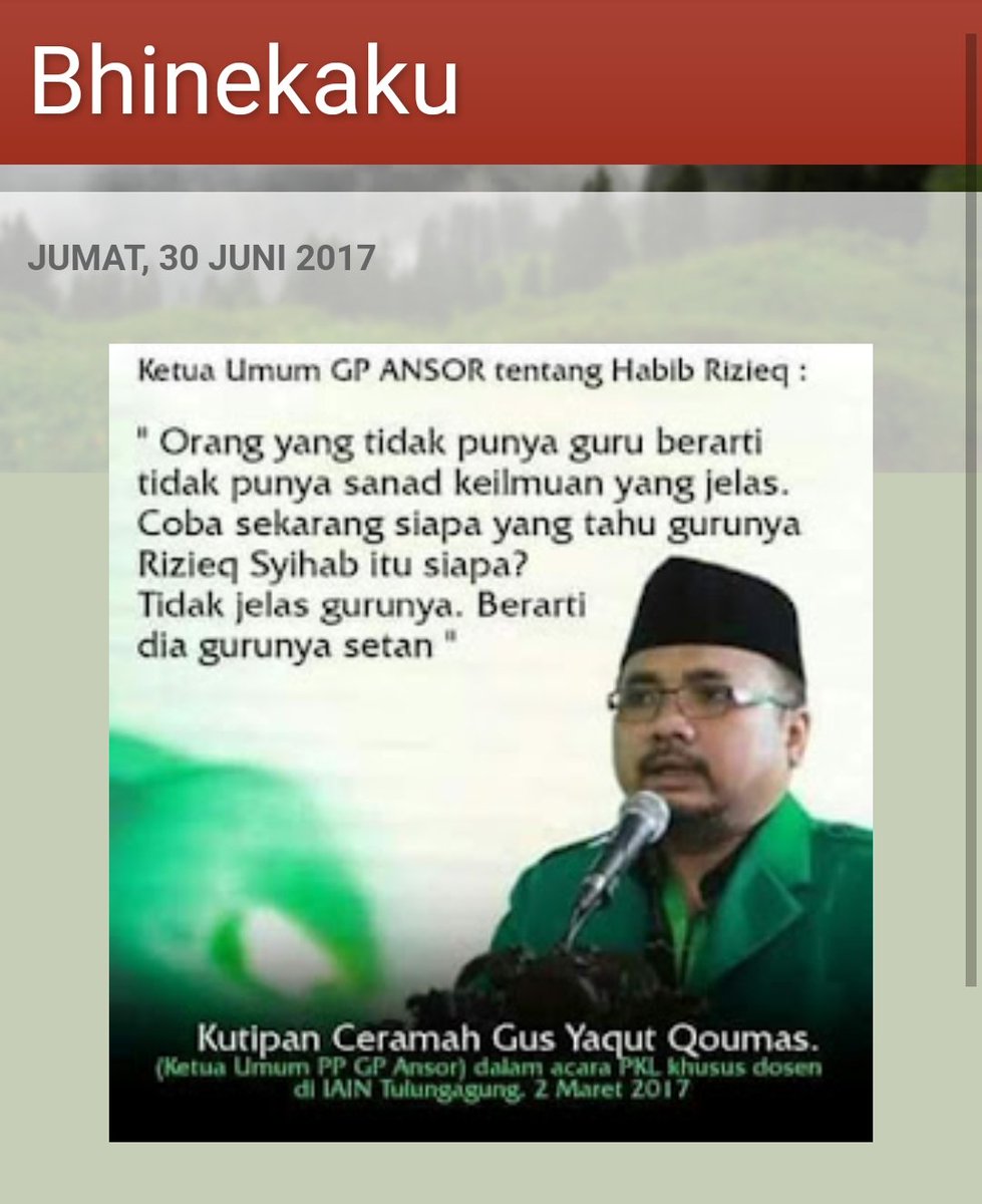 Queenfighter67's tweet photo. Tak kasih tau ya kalo Guru Habib Rizieq Shihab adalah alm. Al-Habib Ali bin Abdurrahman Assegaf. 
Dan masih banyak lagi guru beliau baik dari dlm negri maupun luar negeri.
https://t.co/66Kj9zdlhX
Lidah nya si Yaqut kudu di terapi biar tidak sembarang bicara lagi. https://t.co/BjCpvsu5qO