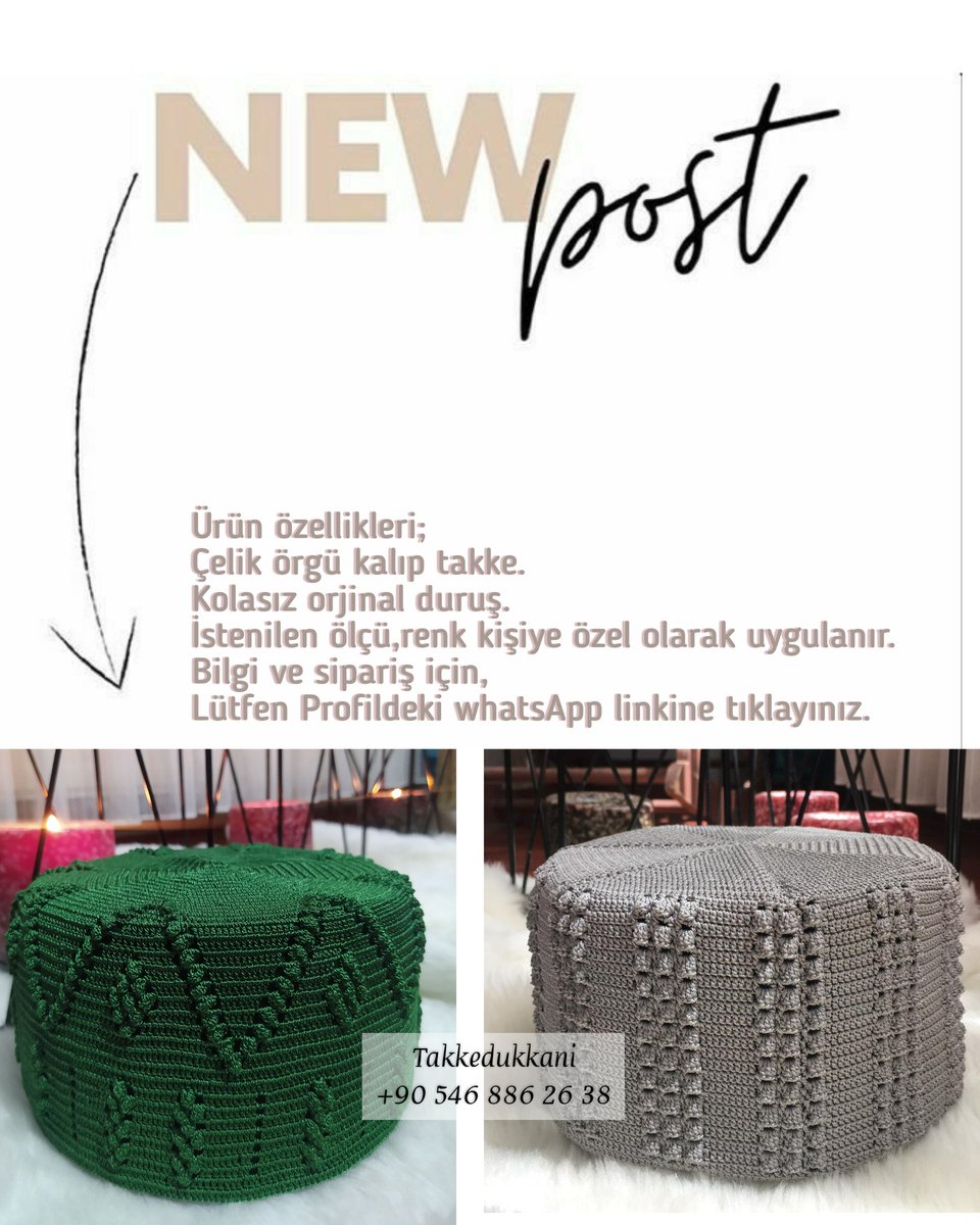 #takkemodelleri #takke #özeltasarım #keşfet #post #gununkaresi #haftasonu #sonbahar #autumn #kişiyeözeltasarım #hediyefikirleri #atkıbere #handmade #hacumre #islamicpost #islamic #çelikörgütakke #çeliktakke #konyatakkesi #dinihediyelik #youtube #mevlithediyesi #google #twetter