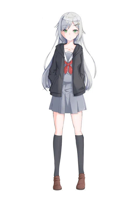 志歩ちゃんが髪を伸ばした世界線。しずくちゃんの妹だから、きっとふわっとしたストレート。星の髪留めは私の好み。誰からもらったんでしょうね#日野森志歩 