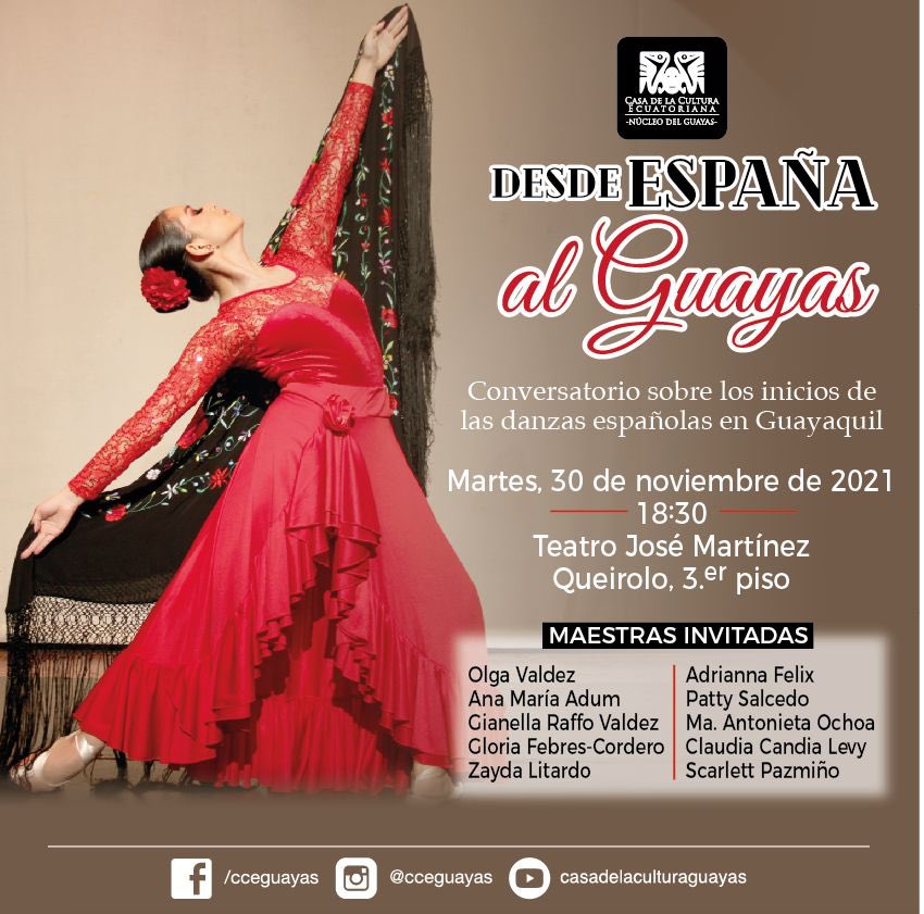 gfebrescordero's tweet photo. El martes 30 estaré como panelista y artista en el conversatorio sobre la historia del flamenco y danza española guayaquileña. Es un honor ser considerada por el sector cultural, como una de las que está escribiendo la joven historia de este género dancístico en nuestra ciudad. https://t.co/3mUkmFN7JF