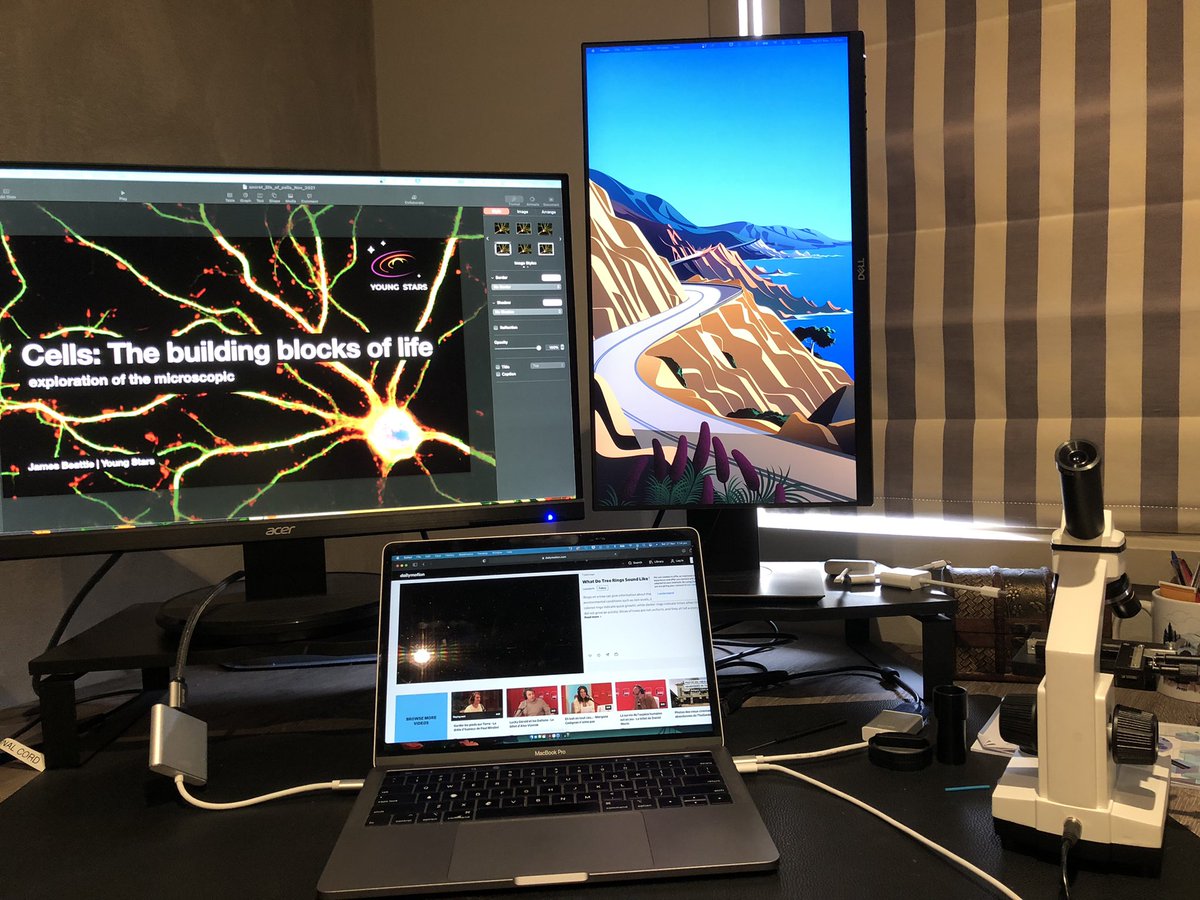 Ready to give a talk about cells, streaming from a microscope for <a href="/The_Young_Stars/">Young Stars</a>