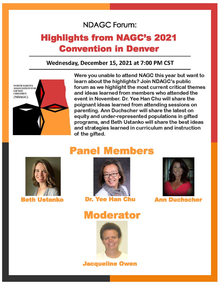 Join us for highlights from the 2021 NAGC Convention on Wednesday, December 15th @ 7 p.m.