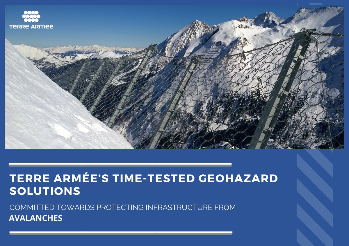 GeoquestIndia's tweet photo. Terre Armée’s #AvalancheProtection solutions work on keeping our mountains safe.

Connect with us to know more: https://t.co/vfVw8Hlavd 

#GeohazardSolutions #HighTensileWireMesh
#SlopeStabilization #SafetyWithoutCompromise
#TerreArmeeIndia #SustainableDesignEngineering https://t.co/uHvAOyRHC7